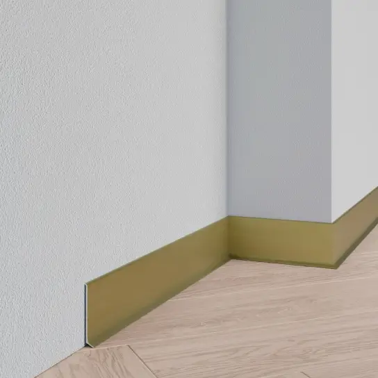 Geborsteld zijdeglans goud - Aluminium bewerkt - 10 x 60 mm Direct Beschikbaar